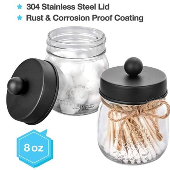 Mason Jar Bathroom Accessories Set | Bathroom Home Decor Organizer
